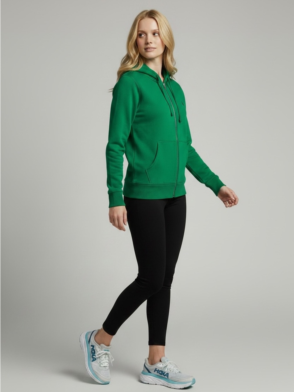 Ralph Lauren Green Full-Zip Hoodie with Pony Logo